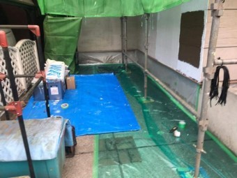 変換 ~ 飯能市 屋根カバー工事 外壁塗装工事 養生作業 (2)