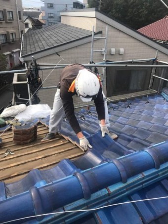 所沢けやき台 屋根解体 瓦