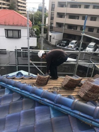 所沢けやき台 屋根解体 瓦