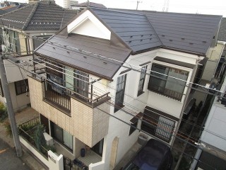 入間市東藤沢 屋根カバー工事 外壁塗装 施工後
