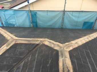 所沢市山口 セネターカバー下葺き 役物撤去後