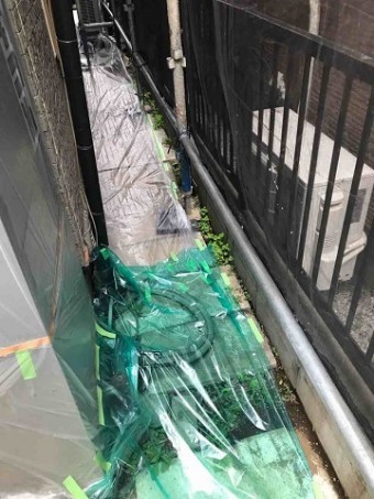 外壁塗装前の養生