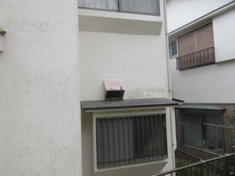 東京都東大和市 屋根葺き替え、外壁塗装工事 現地調査 付帯部のサビ、汚れ、塗膜剥がれ
