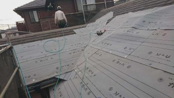 変換 ~ 入間市 屋根カバー 外壁塗装工事 屋根カバー防水紙、オークリッジ施工 (3)