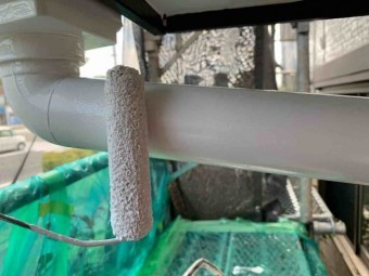 入間市 付帯部 雨樋塗装作業 (4)