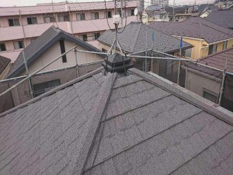 所沢市屋根カバー セネター施工後