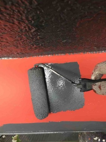 所沢市 北所沢 屋根葺き替え、外壁塗装 付帯部塗装 庇塗装 サビ止め塗布、塗料上塗り