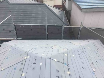 所沢市 小手指元町 屋根カバー 防水ルーフィング施工 (4)