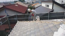 西所沢屋根崩し