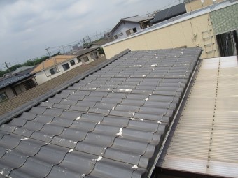 所沢市 松郷 セキスイかわらU 葺き替え工事 施工前