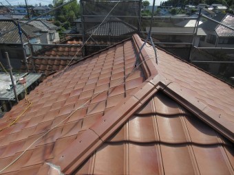 東京都東大和市 屋根葺き替え、外壁塗装工事 屋根材ROOGA 施工5