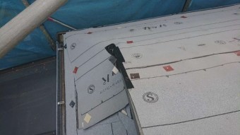 所沢市 東所沢 屋根カバー、外壁塗装工事 防水ルーフィングシート施工1 (4)
