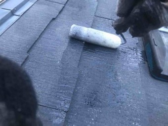 入間市 屋根塗装 下塗り