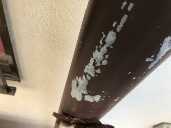 所沢市若狭 屋根葺き替え・カバー工事 付帯部塗装 雨樋ケレン作業