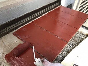 所沢市北野南 屋根カバー、外壁塗装工事 濡れ縁塗装