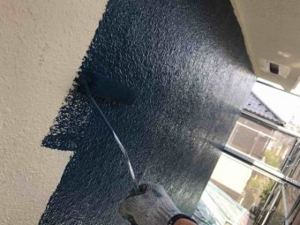 所沢市 小手指元町 屋根カバー 外壁塗装 中塗り 鉄部の錆止め (12)