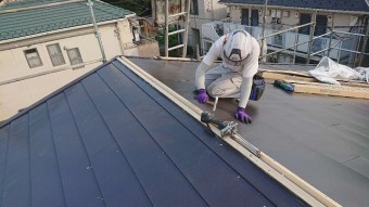 所沢市若狭 屋根葺き替え・カバー工事 スーパーガルベスト施工6