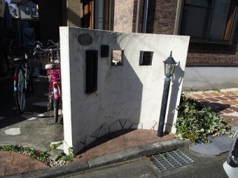 狭山市広瀬 屋根・外壁塗装 ベランダ防水 塀塗装前