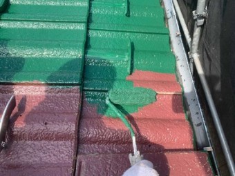 狭山市広瀬台 屋根・外壁塗装 屋根塗装作業 (2)