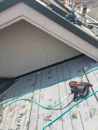 所沢市 和ケ原 屋根カバー工事 ルーフィングシート施工