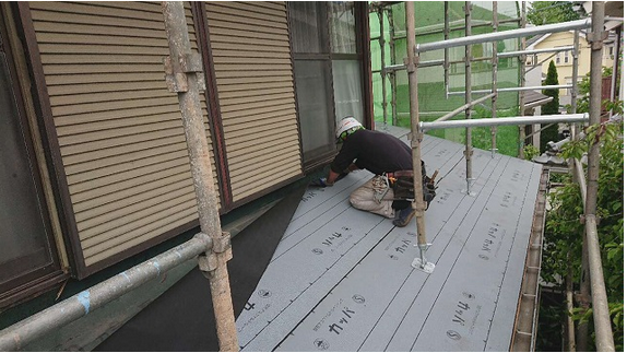 変換 ～ 入間市　屋根カバー　外壁塗装 下葺き