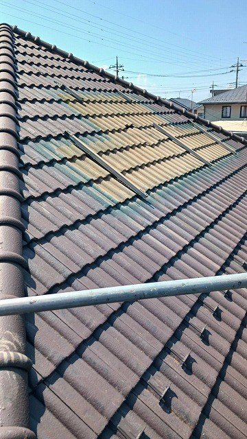 色むらがある既存瓦屋根