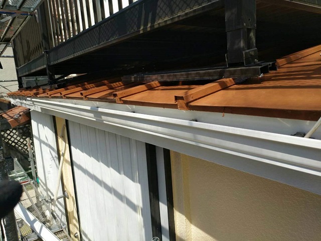 東京都東大和市　屋根葺き替え、外壁塗装工事　雨樋交換２
