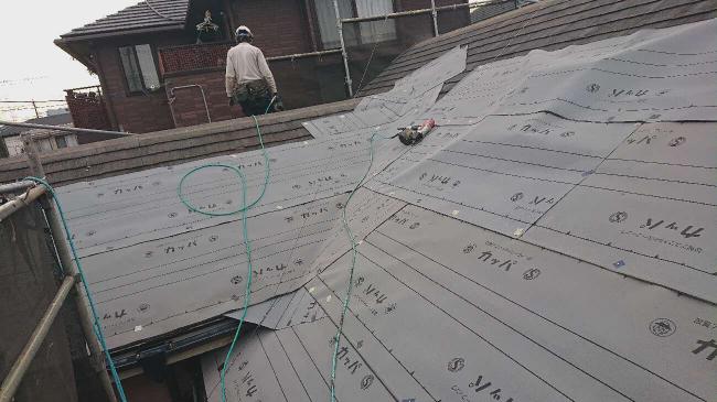 変換 ～ 入間市　屋根カバー　外壁塗装工事　屋根カバー防水紙、オークリッジ施工 (3)