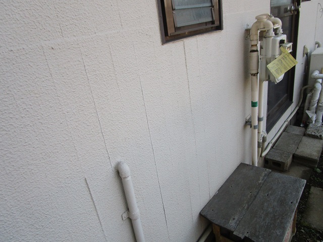 所沢市北中　セキスイかわらU屋根　葺き替え工事　現地調査　塗膜の割れ