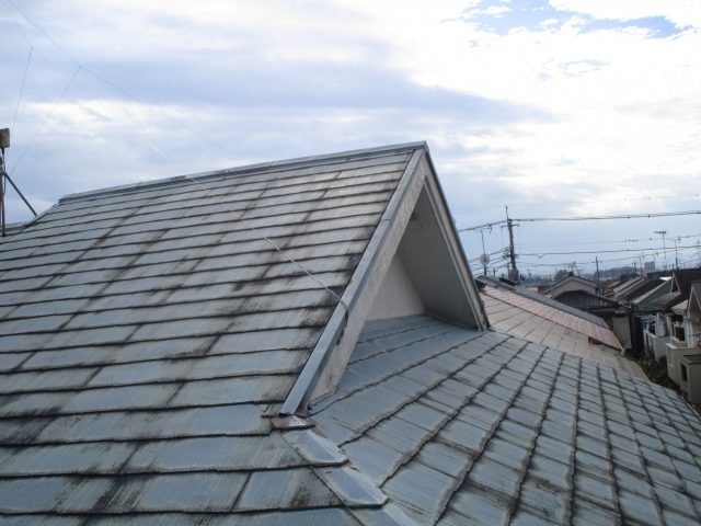 狭山市　アスベストを含むスレート屋根から耐震性に優れた人気のセネターの屋根へ葺き替え