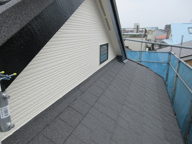 所沢市　東所沢　屋根カバー、外壁塗装工事　施工後