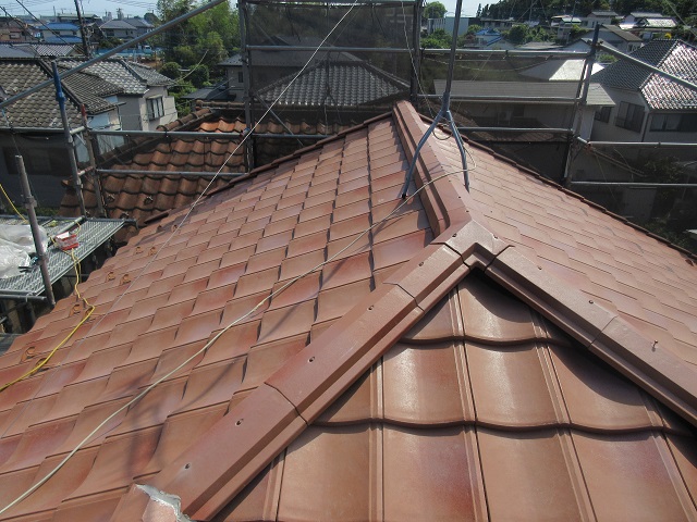 東京都東大和市　屋根葺き替え、外壁塗装工事　屋根材ＲＯＯＧＡ　施工５