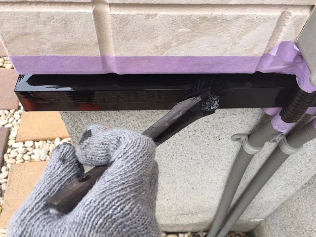 狭山市広瀬　屋根・外壁塗装　付帯部塗装　水切り