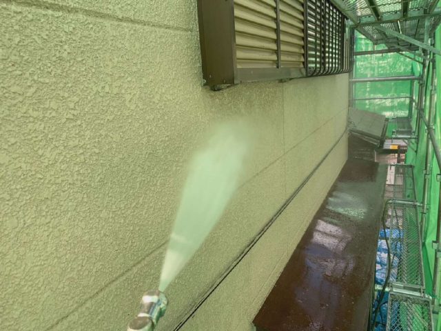 所沢市山口　外壁の高圧洗浄